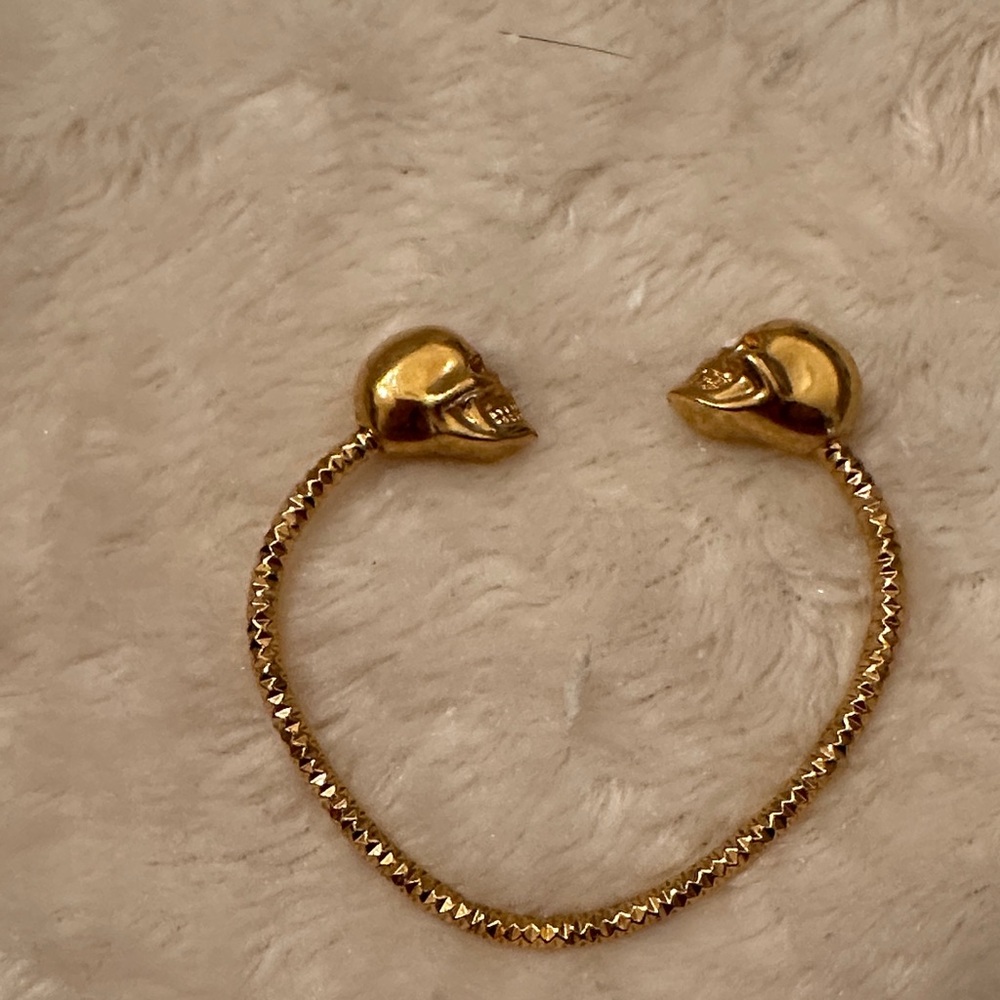Edgy Gold Skull Bracelet